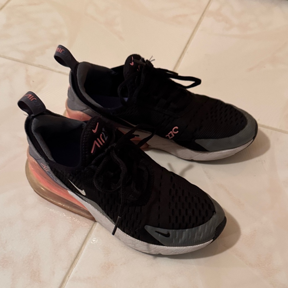 Nike Black and Pink Kids' Sneakers